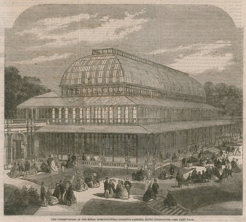 La serra nei giardini della Società Orticola Reale, South Kensington da English School