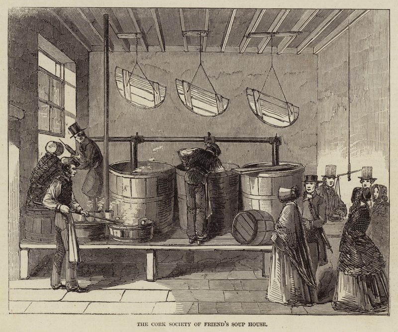 La Casa della Zuppa della Società degli Amici di Cork (incisione) da English School