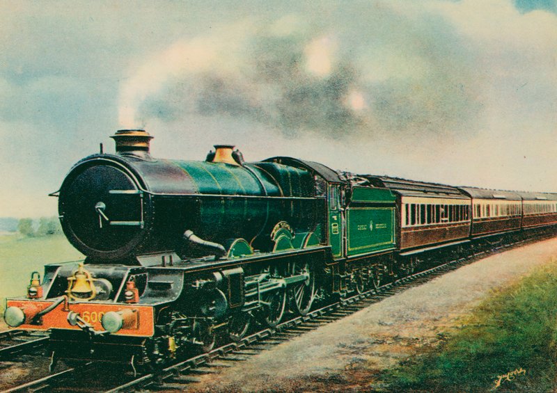 Il "Cornish Riviera Express," trainato dal "Re Giorgio V," Great Western Railway da English School