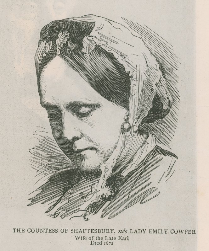 La contessa di Shaftesbury, nata Lady Emily Cowper da English School