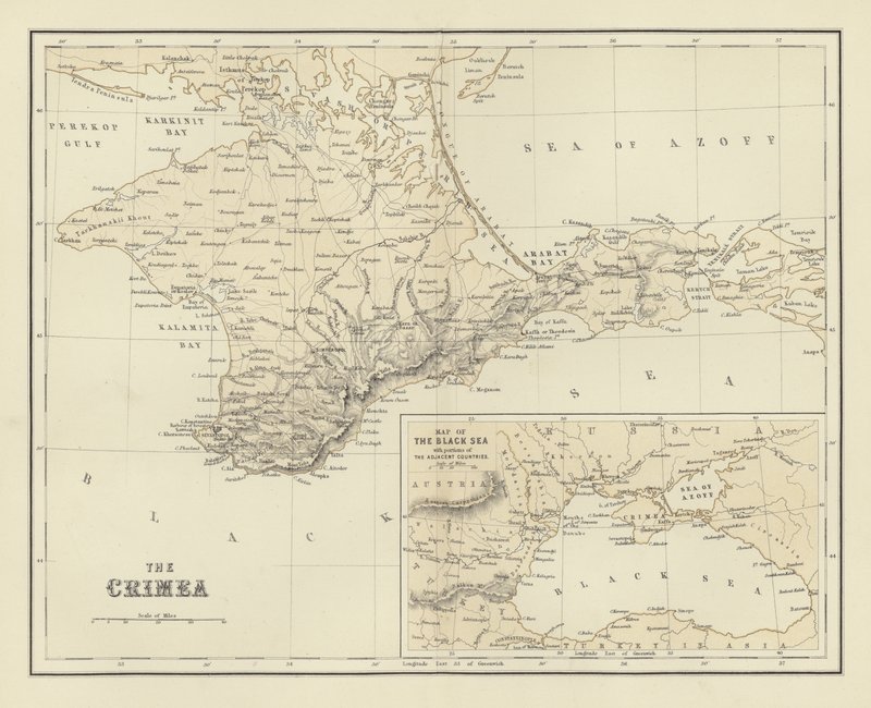 La Crimea; Mappa del Mar Nero da English School