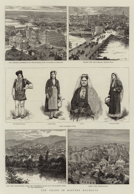 La crisi in Rumelia orientale (incisione) da English School