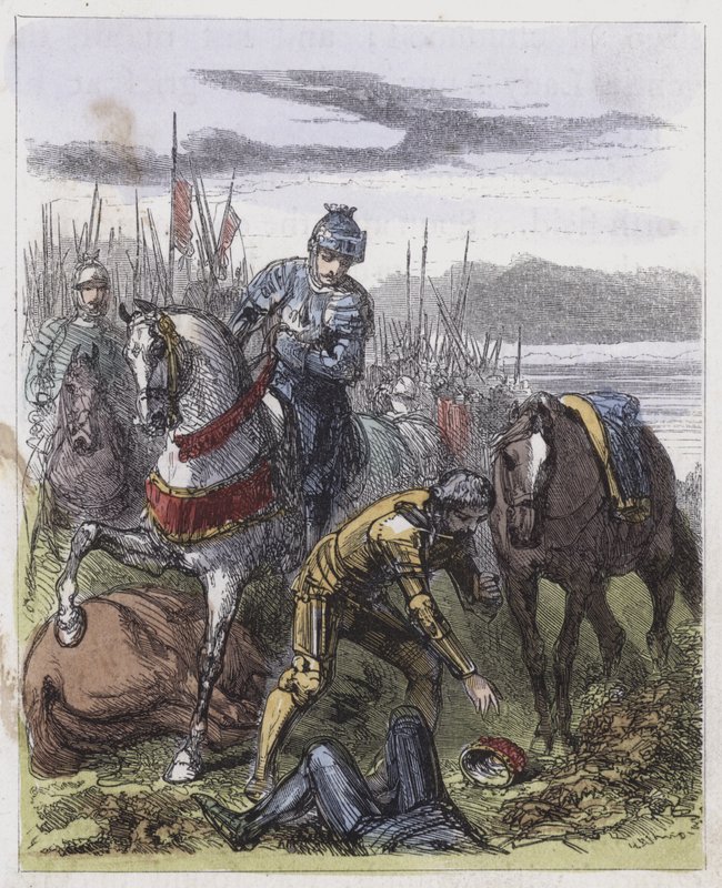 La corona di Riccardo III, trovata sul campo di Bosworth da English School