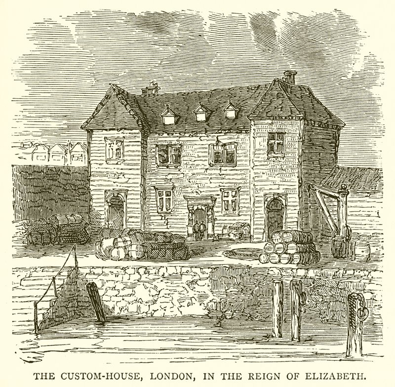 La dogana di Londra, nel regno di Elisabetta da English School