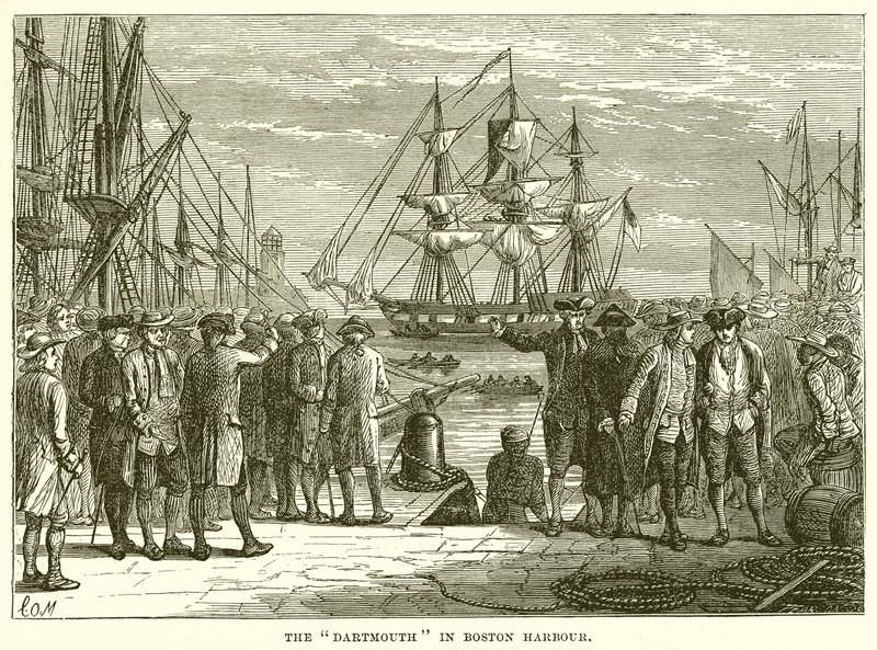 Il Dartmouth nel porto di Boston da English School