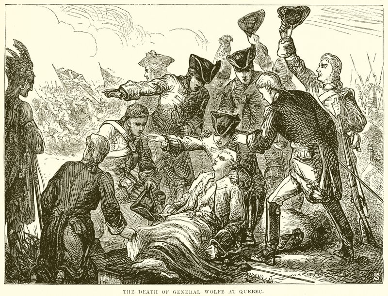 La Morte del Generale Wolfe a Quebec da English School