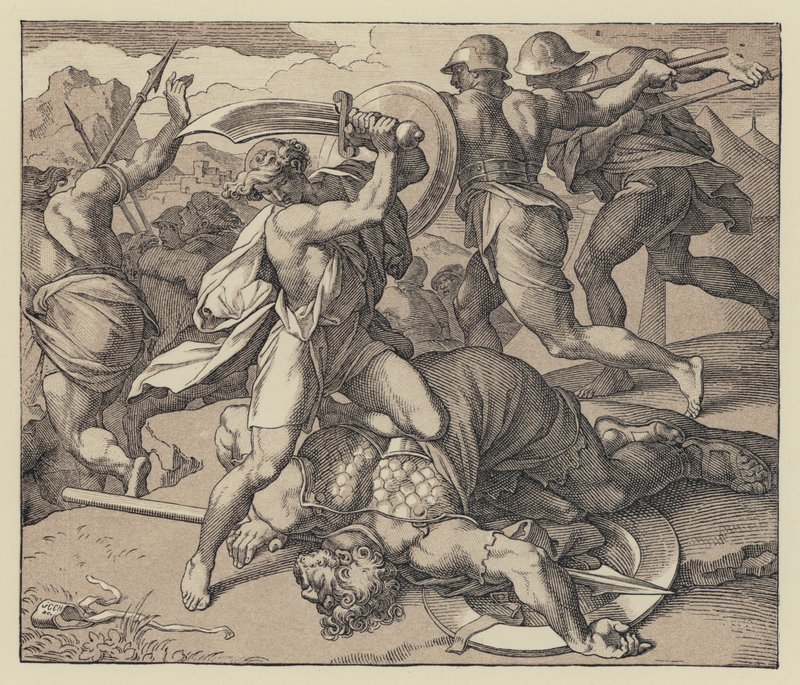 La morte di Golia (incisione) da English School