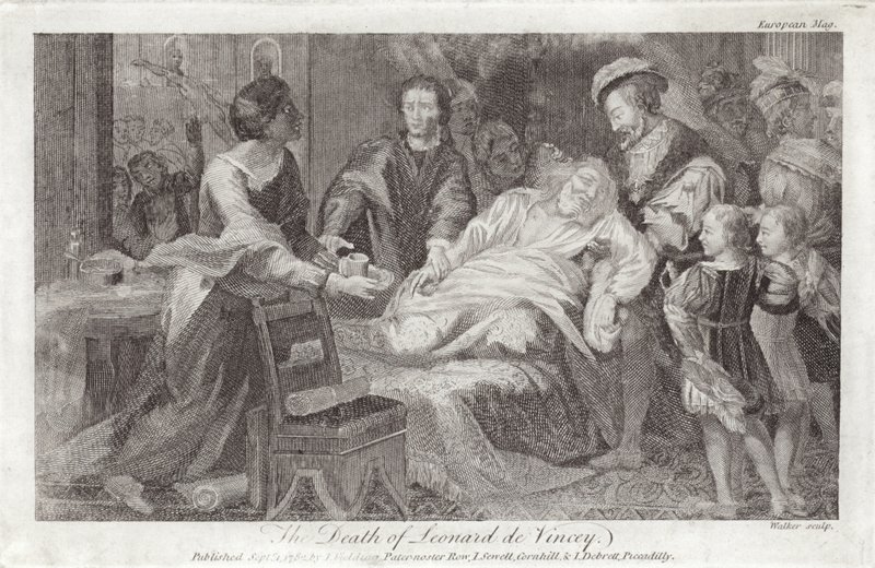 La morte di Leonardo da Vinci da English School