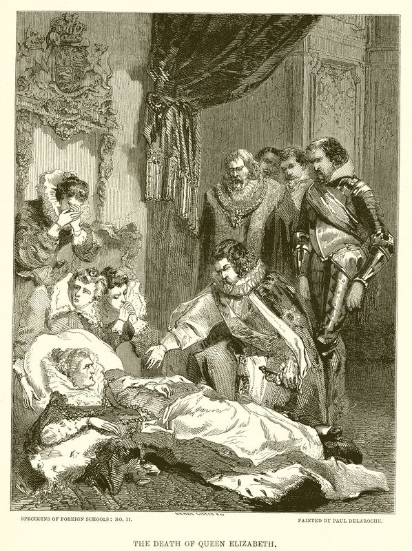 La morte della regina Elisabetta da English School