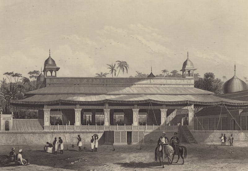 Il Dewas Khan, o Sala delle Udienze, Palazzo di Delhi da English School