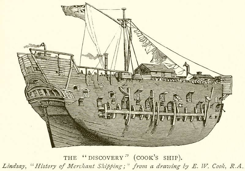 La Scoperta (Nave di Cook) da English School
