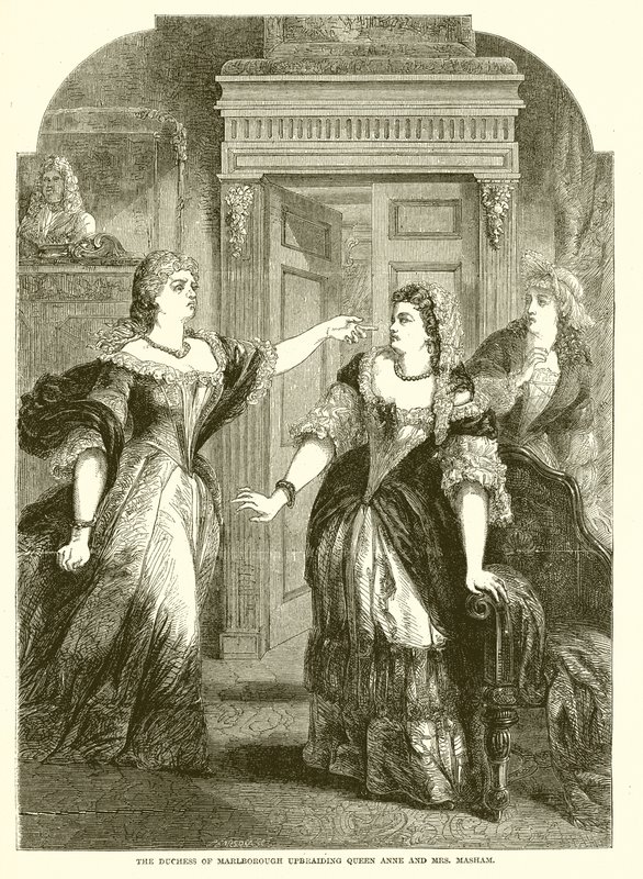 La Duchessa di Marlborough rimprovera la Regina Anna e la Signora Masham da English School