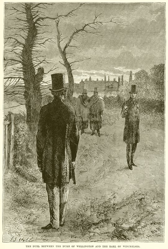Il duello tra il duca di Wellington e il conte di Winchelsea da English School