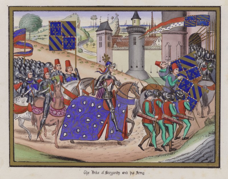 Il duca di Borgogna e il suo esercito da English School
