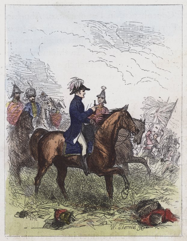 Il duca di Wellington a Waterloo da English School