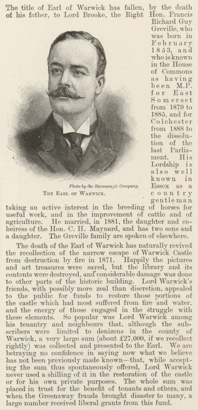 Il conte di Warwick da English School