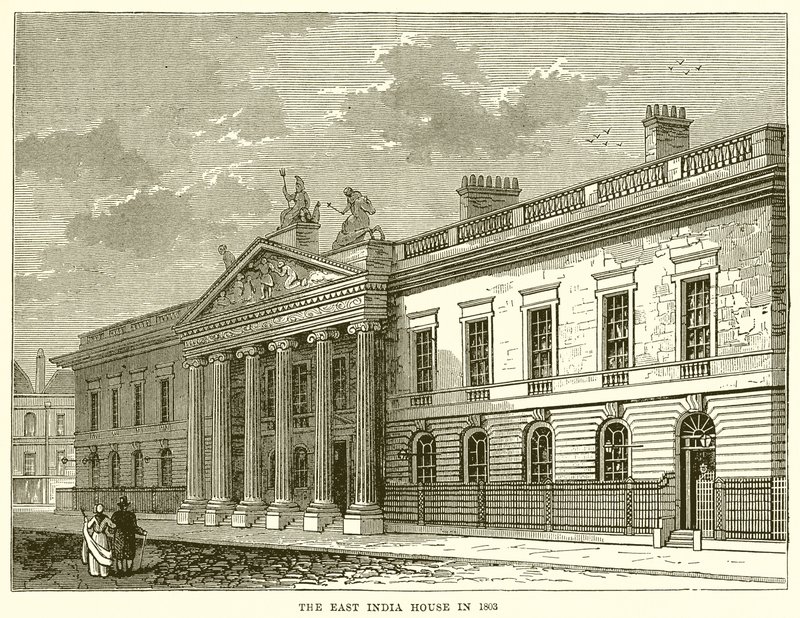 La Casa delle Indie Orientali nel 1803 da English School
