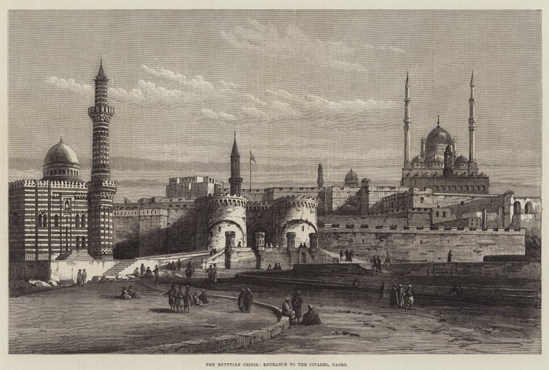 La crisi egiziana, ingresso alla cittadella, Il Cairo da English School