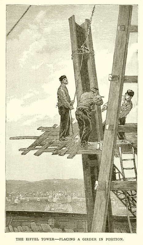 La Torre Eiffel - Posizionamento di una trave da English School
