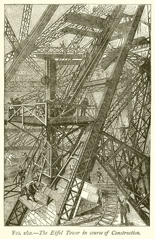 La Torre Eiffel in costruzione da English School