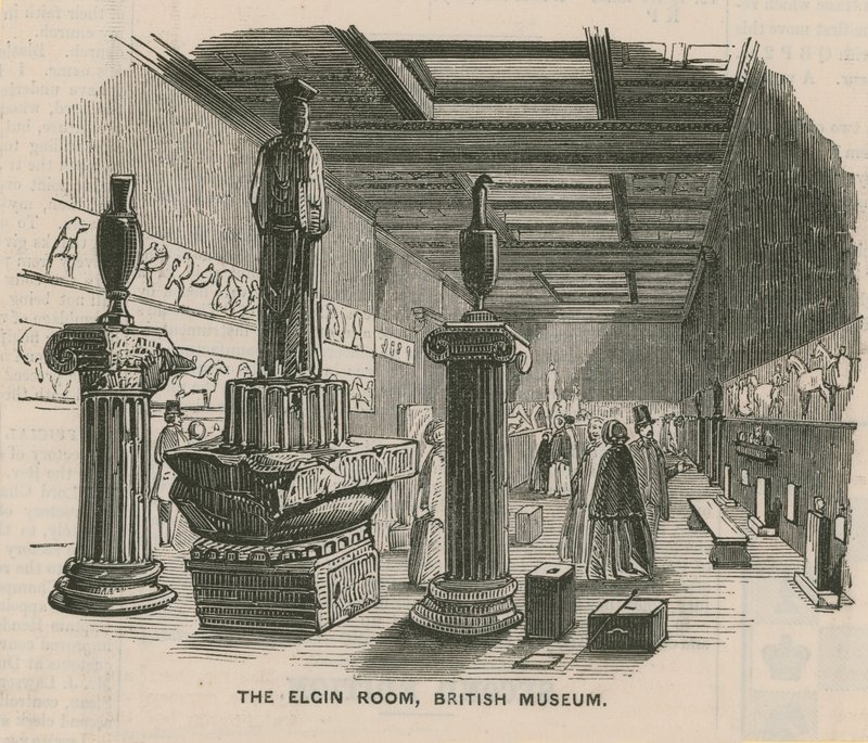 La Sala Elgin al British Museum da English School