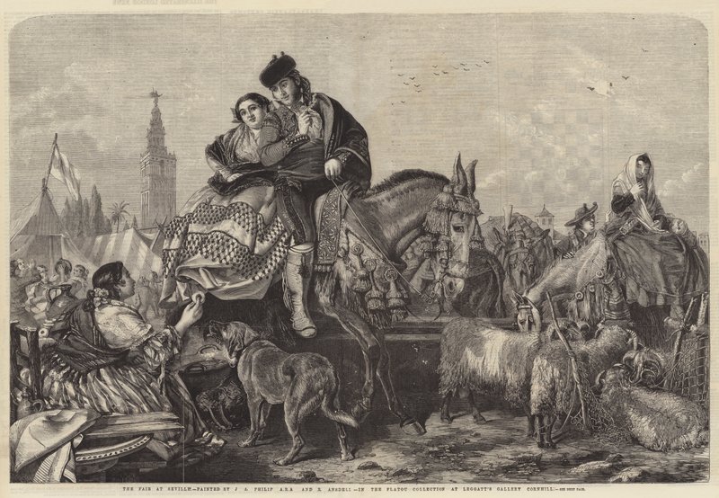 La fiera di Siviglia (incisione) da English School