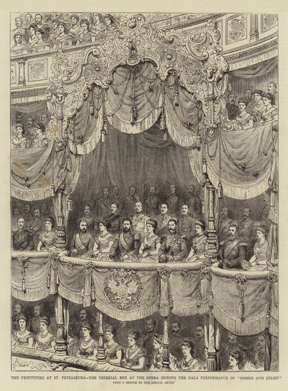 Le festività a San Pietroburgo, il palco imperiale all
