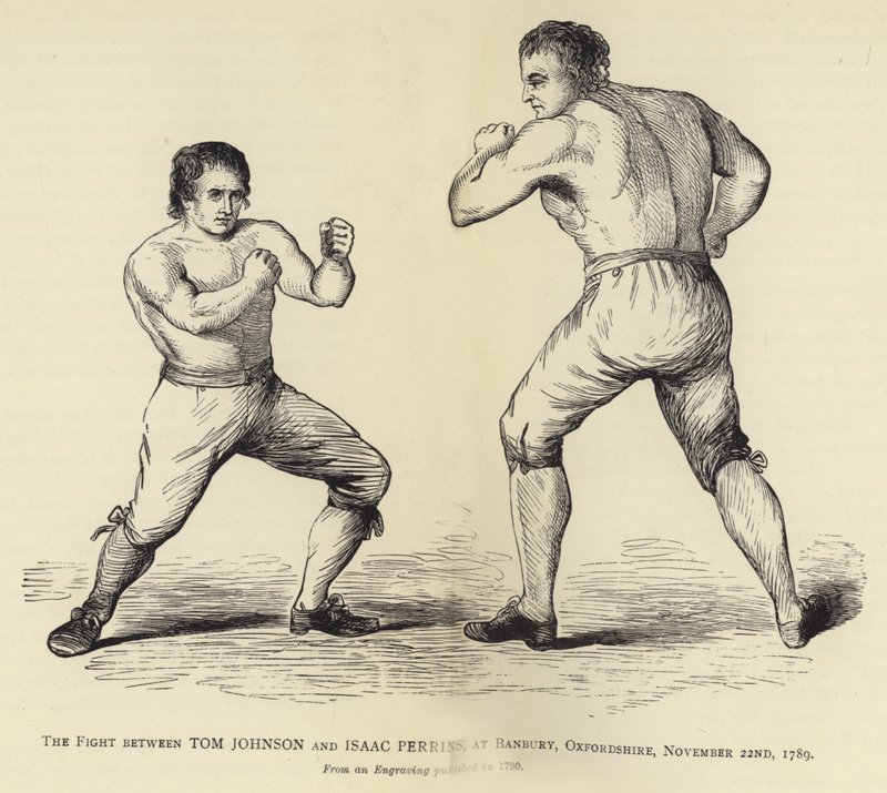Il Combattimento tra Tom Johnson e Isaac Perrins, a Banbury, Oxfordshire, 22 novembre 1789, da un