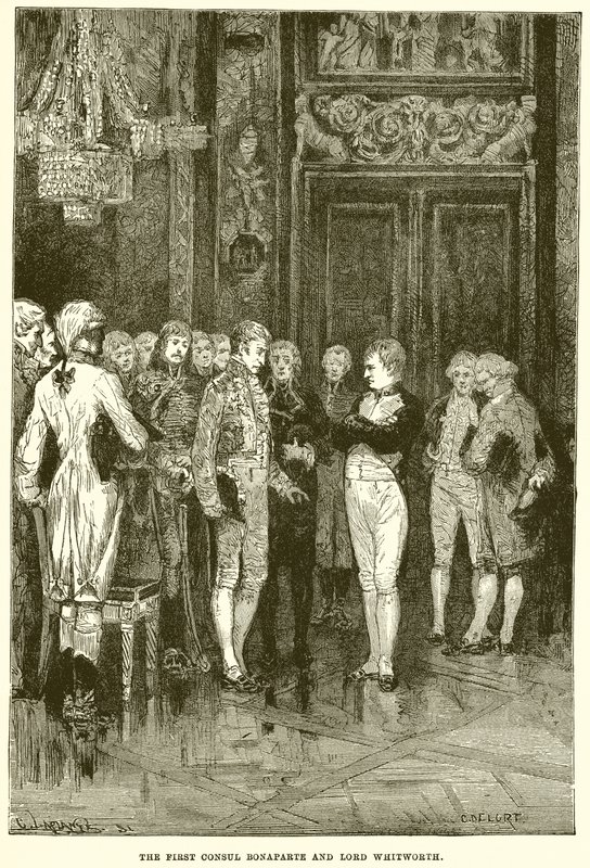 Il primo console Bonaparte e Lord Whitworth da English School