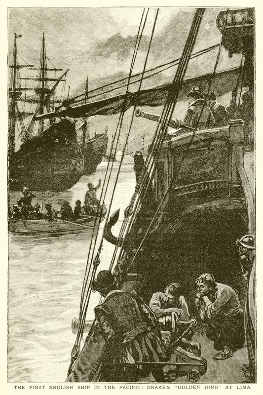 La prima nave inglese nel Pacifico: il Golden Hind di Drake a Lima da English School