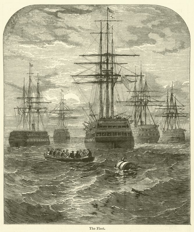 La flotta (incisione) da English School