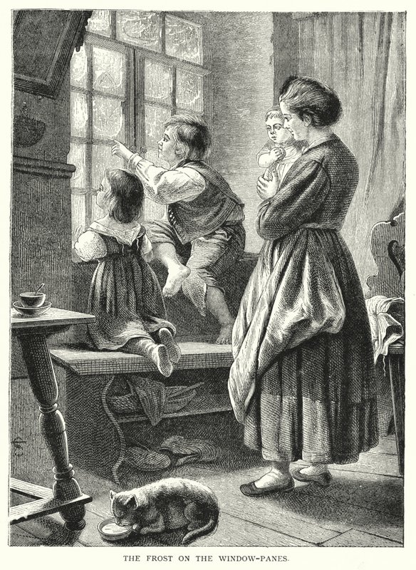 Il gelo sui vetri delle finestre da English School