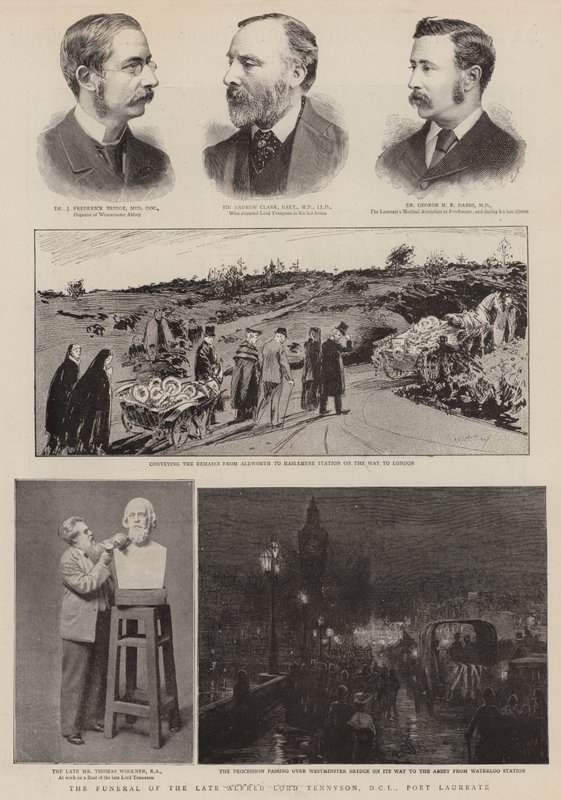 Il funerale del defunto Alfred Lord Tennyson, DCL, Poeta Laureato da English School