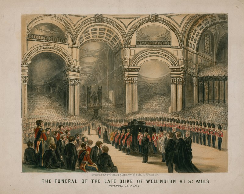 Il funerale del defunto Duca di Wellington nella Cattedrale di San Paolo da English School