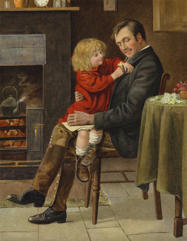 La figlia del guardiacaccia (cromolitografia) da English School