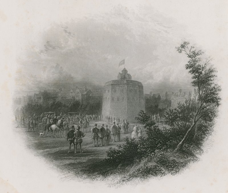 Il Globe Theatre, Bankside, 1593 da English School