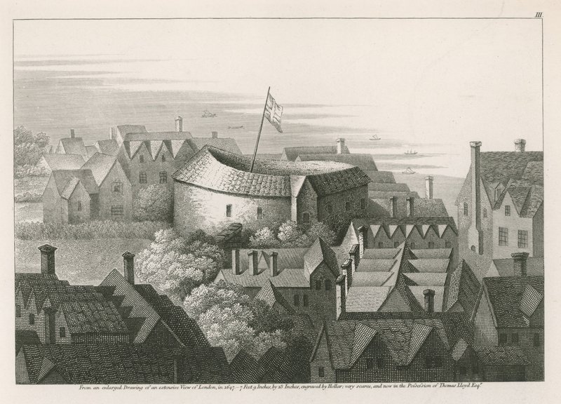Il Globe Theatre, Bankside, Southwark, Londra da English School
