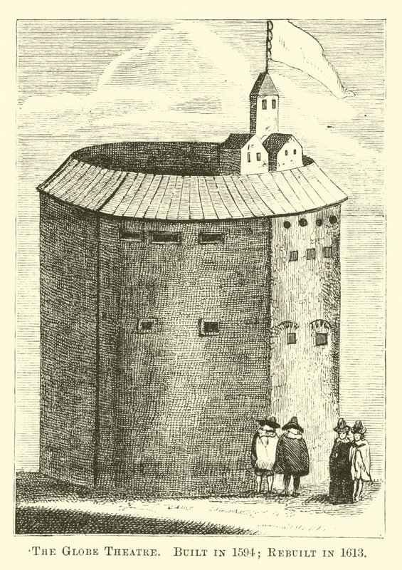 Il Teatro del Globo, Costruito nel 1594; Ricostruito nel 1613 da English School