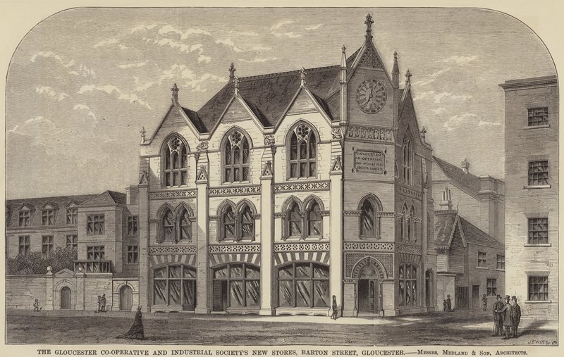 I nuovi negozi della Gloucester Co-Operative and Industrial Society, Barton Street, Gloucester da English School