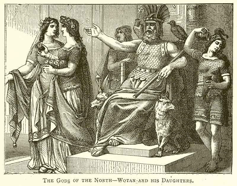 Gli dei del Nord--Wotan e le sue figlie da English School