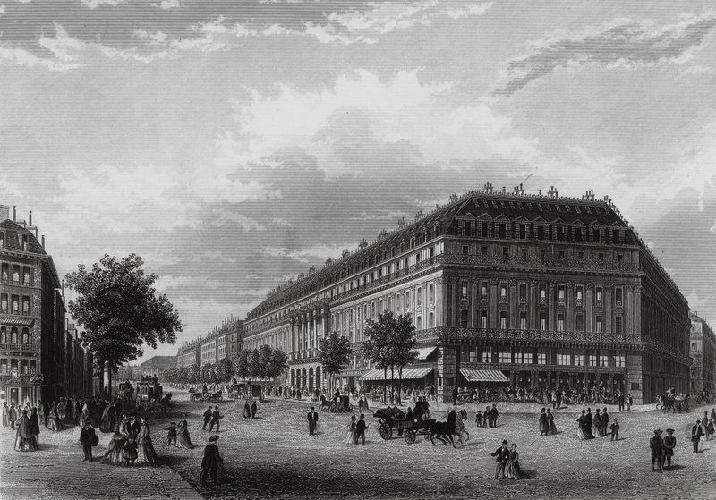 Il Grand Hotel, Boulevard des Capucines, Parigi (incisione) da English School