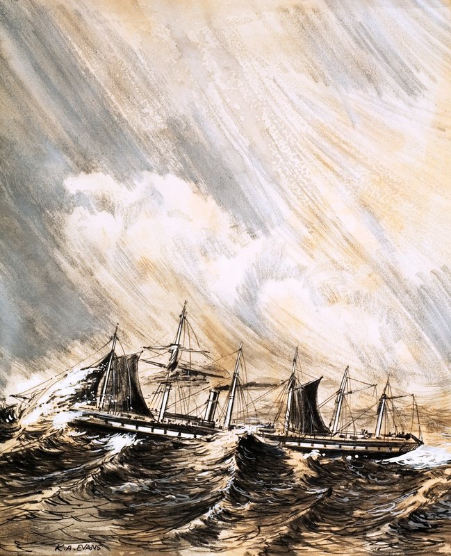 La Great Britain, progettata da Isambard Kingdom Brunel da English School