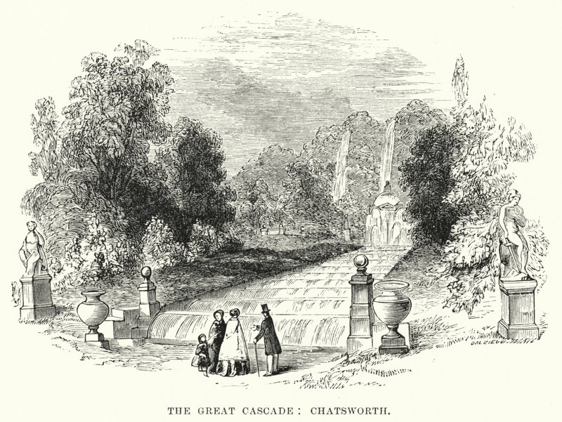 La Grande Cascata, Chatsworth da English School