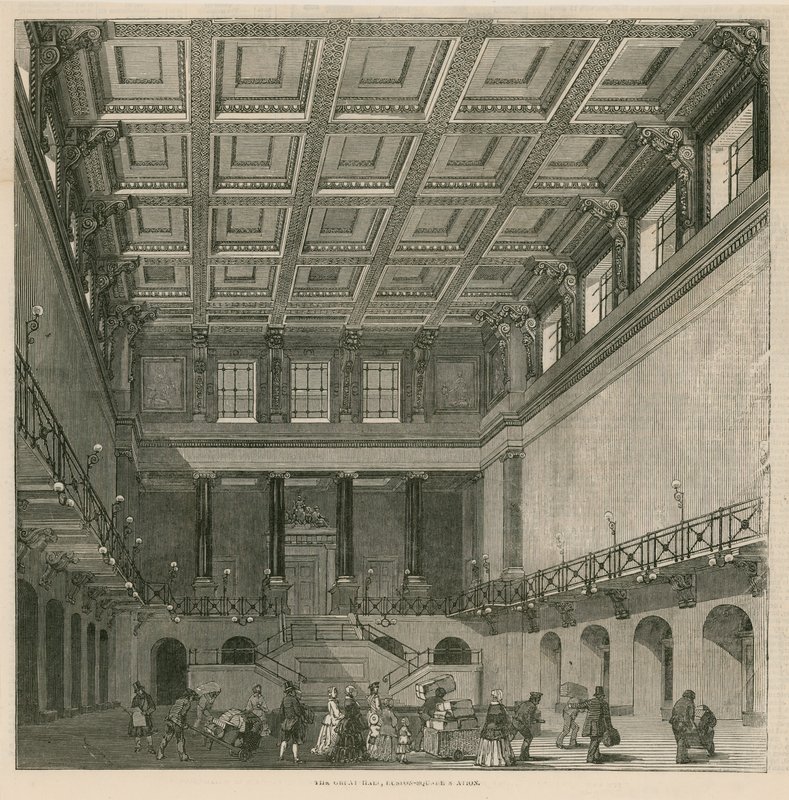 La Grande Sala, stazione di Euston Square, Londra da English School