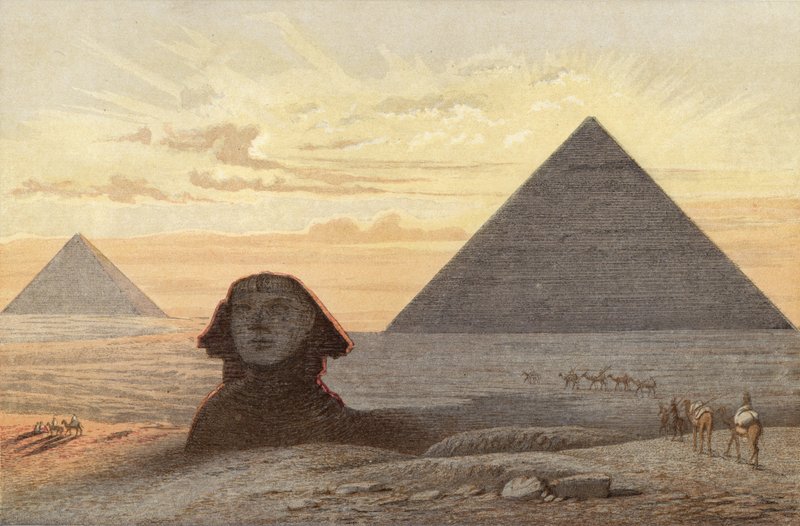 La Grande Sfinge e le Piramidi di Giza da English School