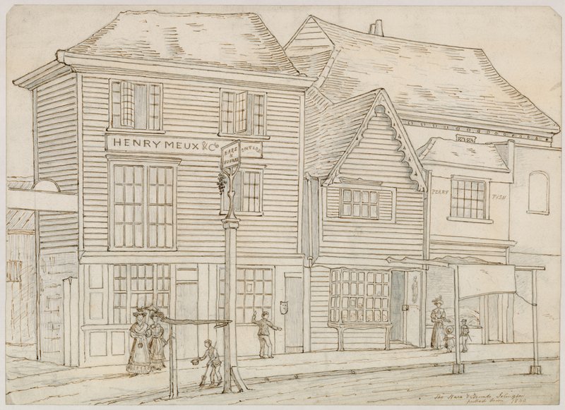 The Hare and Hounds, Islington, demolito nel 1840 da English School