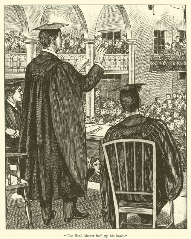"Il preside alzò la mano" (incisione) da English School