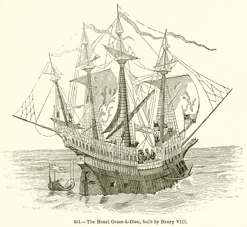 La Henri Grace-a-Dieu, costruita da Enrico VIII da English School