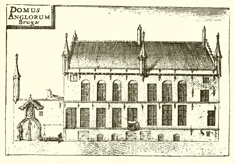 La casa a Bruges occupata da Caxton da English School