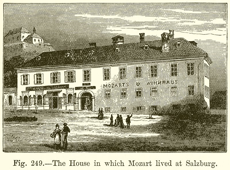 La casa in cui Mozart visse a Salisburgo da English School